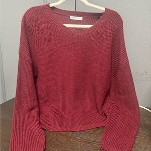 Aster Burgundy Crew Neck Sweater